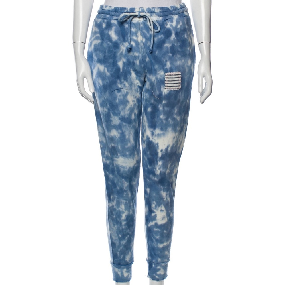 Tie-dye Print Distressed Accents Sweatpants